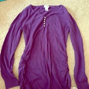 Purple maternity sweater